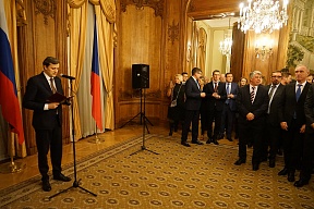 О торжественном приеме в Посольстве России в Чехии по случаю открытия 11-ого заседания российско-чешской Межправительственной комиссии по экономическому, промышленному и научно-техническому сотрудничеству 